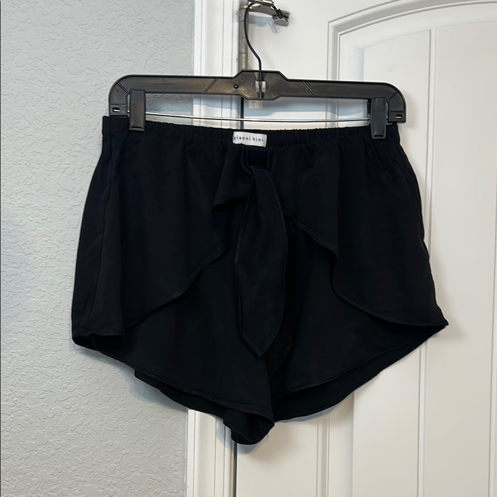 Gianni Bini Black Women's Shorts with Tie Accent